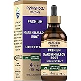 Piping Rock Marshmallow Root Extract Liquid | 4 Fl Oz | Tincture Drops | Alcohol Free, Vegetarian | Non-GMO, Gluten Free Supplement