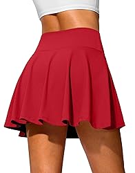 SANTINY 14" Tennis Skirt Golf Skorts with Pockets