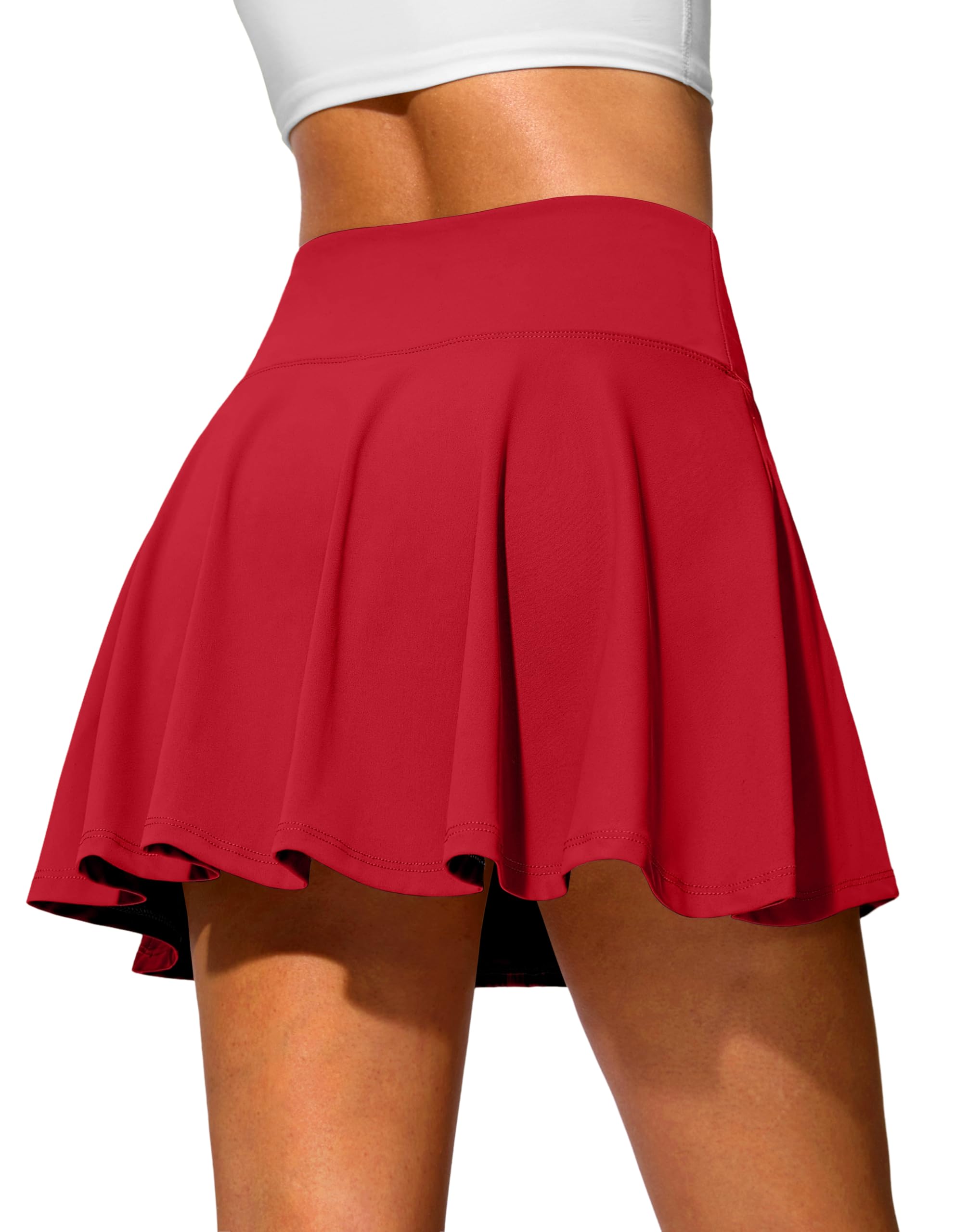 SANTINY 14" Tennis Skirt Golf Skorts with Pockets