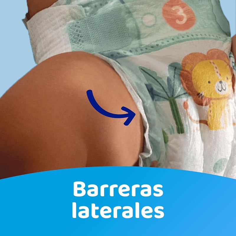 Fraldas secas para bebés, tamanho 3 (6-10 kg), 292 fraldas + oferta de 1 pacote de 10 toalhitas Aqua Pure 99% água, uma noite até 100% sem fugas, pacote mensal