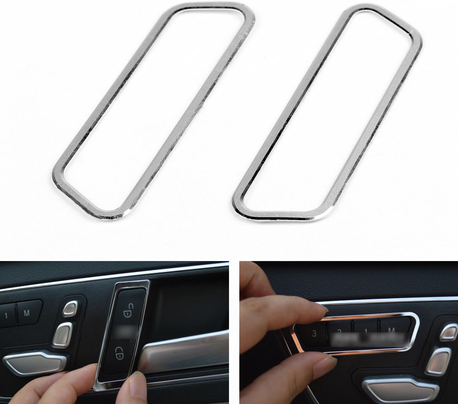 Areyourshop 2x Seat Adjusting Button Frame Trim Cover For Ben-z E Class W212 E250/300 10-15 S