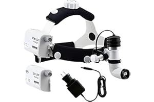 KASHSURG Surgical Headlight Dental Headlamp Wireless Portable Cold LED Light Source Ent Endoscopy 10W (Adjustable Focus of Light)