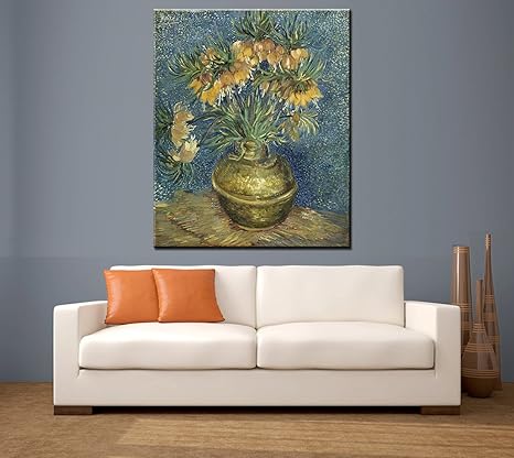 Tallenge Life Size Art Imperial Fritillaries In A Copper Vase By