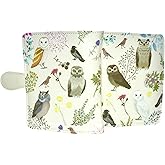 Shag Wear Wild Bird Owl Small Animal Wallet for Women and Teen Girls Vegan Faux Leather 4.5" Beige