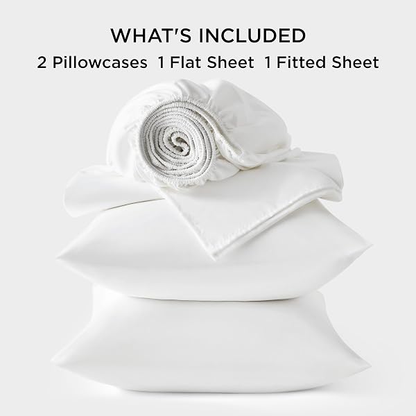 BEDSURE BED SHEETS WITH SIDE POCKET, KING SHEET SET UP TO 16″ DEEP POCKET, WRINKLE-RESISTANT, SOFT & BREATHABLE, 120GSM FINE BRUSHED POLYESTER SHEETS KING BED SHEETS, WHITE