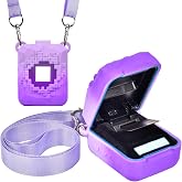 Againmore Silicone Cover for Bitzee Magicals with Adjustable Strap-Purple | Flexible Skin Cushions Drops Without Blocking Play; Open Design Keeps QR Code Visible for Kids on Trips,Cover Only