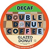 Glazed Donut Coffee Medium Roast Flavored Decaf Coffee Pods for Keurig K-Cup Makers from Double Donut, 96 Capsules