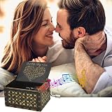 CAMKONG Can't Help Falling in Love Music Box Wooden Hand Crank Gift view 5