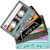 4PCS Audio Tape Credit Card Skin Stickers Set, Waterproof Debit Card Sticker 80s 90s Tape Recorder Themed Credit Card Bank Card Sticker Skins