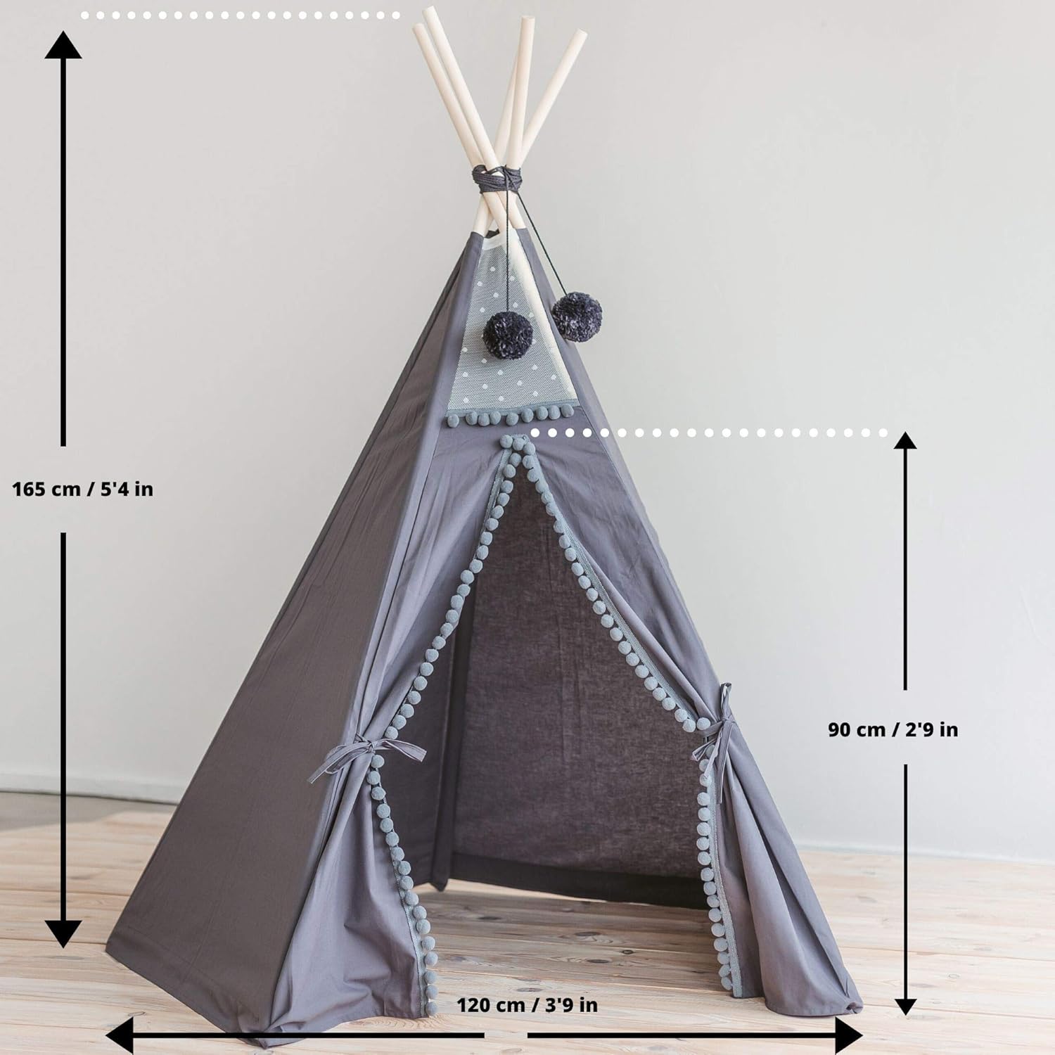 grey tipi tent