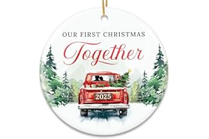 Our First Christmas Together Ornament 2025 - Couple Gifts, Better Together Boyfriend Girlfriend Ornament - 1st Christmas Coup