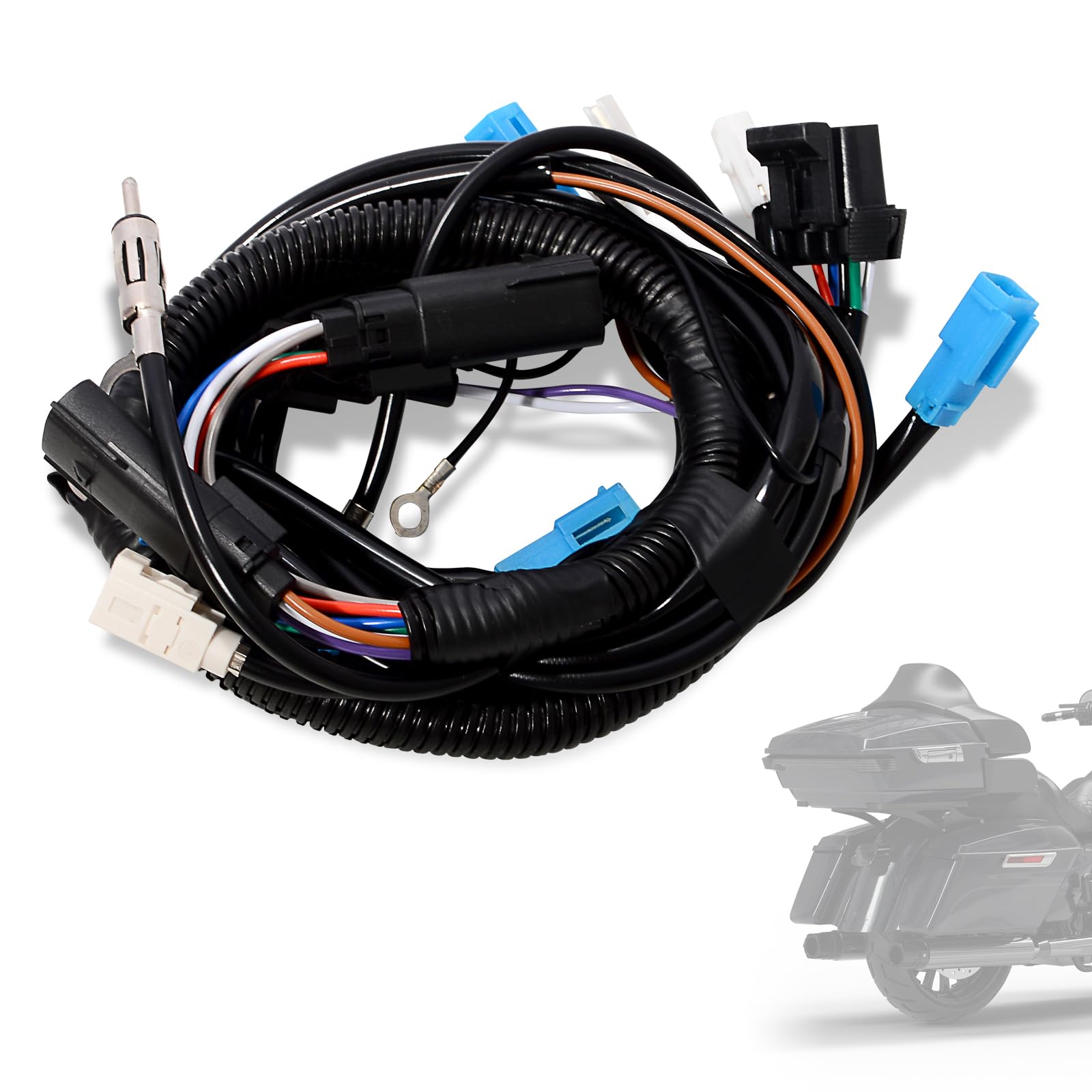 Photo 1 of WOWTK Rear Trunk Tour Luggage Pack Wiring Harness Kit for Harley Touring Electra Glide Road King Street Glide Road Glide Models 2014-2024