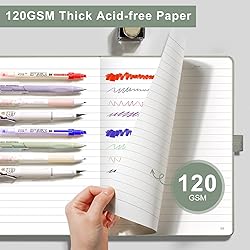 EMSHOI Lined Journal Notebook - 120gsm Thick