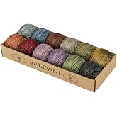 Valdani Pearl Cotton Sz 8 | All Through the Night Favorites | 73 Yds/Ball | 12-Ball Collection, Hand-Dyed Egyptian Cotton, Colorfast, Size 8 (67m/73 yds, 10g ball), Non-Divisible