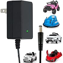 6V Battery Charger For Kids Ride-On Cars - Compatible With Kidzone, Best Choice, Flybar Bumper Cars (ETL Listed)