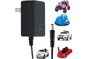 FLHFULIHUA 12V Charger for Kids Ride On Toys Car 12 Volt Battery Charger for Best Choice Products Wrangler SUV Jeep Kidzone Bumper Car Kid Trax Dynacraft ATV Quad Electric Vehicles Universa Power Adapter