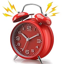 Peakeep 4.5 Inches Twin Bell Loud Alarm Clock for