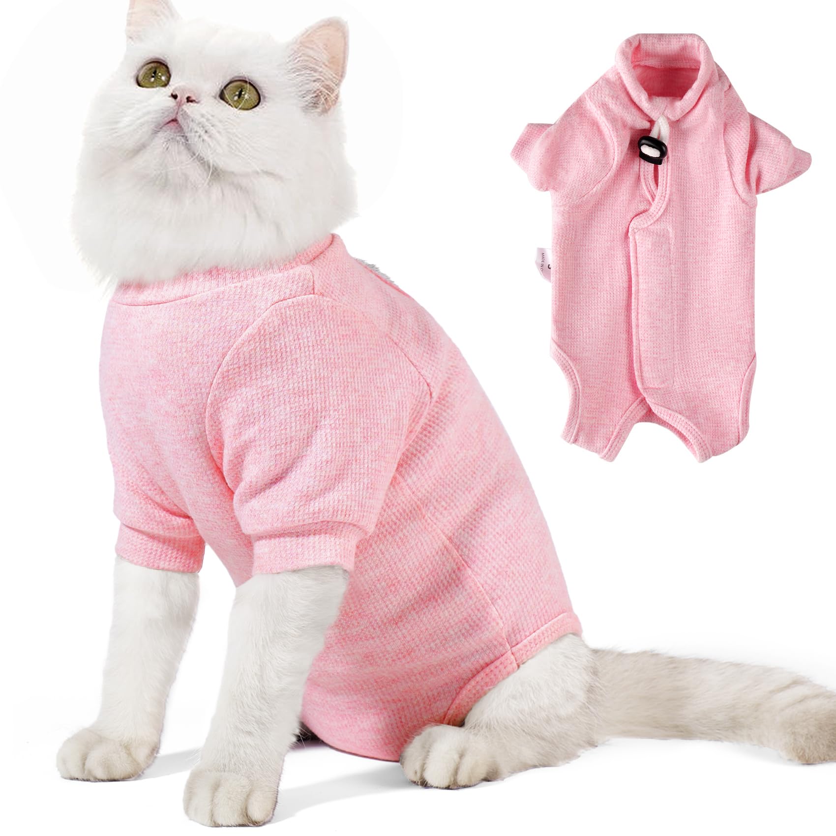 Dotoner Cat Bodysuit Post-Op Collar Anti-Licking Long Sleeve Post-Surgery Protection Against Skin Diseases After Surgery