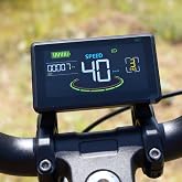 Electric Bike LCD Display, Ebike Display UART No.2 Protocol, Color Screen 24V 36V 48V 60V, Waterproof with USB Charging, 5/6 Pin Connector, Universal Replacement for E-Bike &amp; Scooter