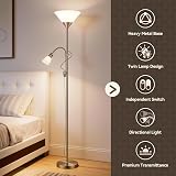 INMOZATA Mother and Child Lamp 175cm Uplighter Floor Lamp White view 3