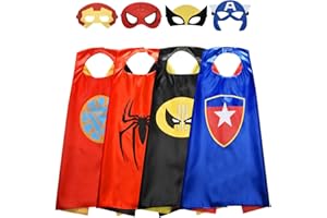 Roko Toys for 3-10 Year Old Boys, Superhero Capes for Kids 3-10 Year Old Boy Gifts Boys Cartoon Dress up Costumes Party Supplies Present Chistmas Stocking Stuffers Easter Basket Stuffers