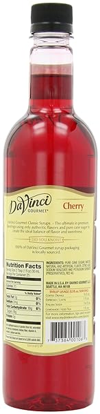 DAVINCI GOURMET CLASSIC CHERRY SYRUP, 25.4 FLUID OUNCES (PACK OF 1)