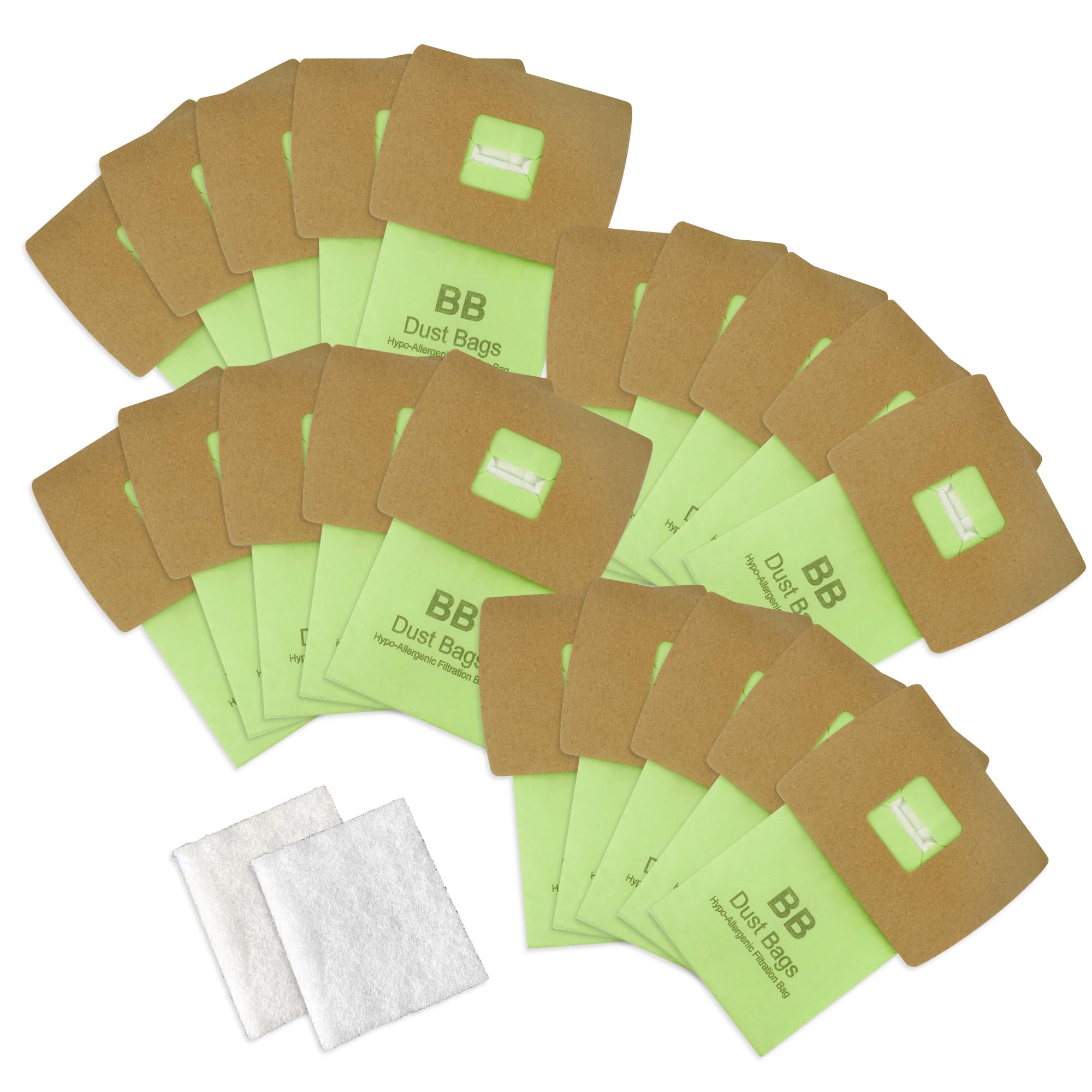 Photo 1 of 20 Pack Type BB Canister Bags Replacement Fit for Oreck XL Canister Vacuum bags PKBB12DW BB180 BB280 BB850 BB870 BB900 BB1000 MV160 with 2 Motor Filter