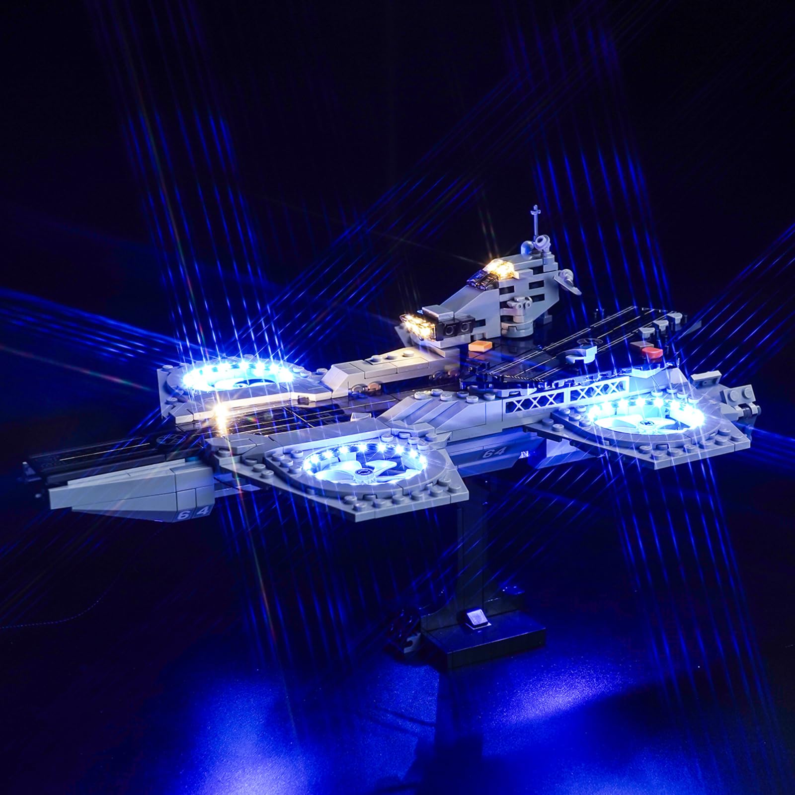 LocoLee Led Light Set Compatible with Lego The Avengers Helicarrier Led Decoration Lighting Kit Compatible with Lego 76295 Building Blocks Model,Only Lights Set,No Model (Standard Version) — image 1