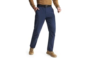 Libin Men's Hiking Pants with 8 Pockets Lightweight Stretch Cargo Work Pants Quick Dry Water Resistant Travel Outdoor