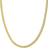LIFETIME JEWELRY 3mm Curb Link Chain Necklace for Women and Men 24k Gold Plated