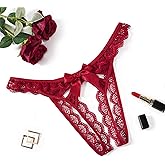Avidlove Lace Panties for Women Low Rise Underwear Briefs Floral Lace Thong Panties with Bow 1-4 Pack