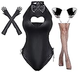 Yuriko Womens Bunny Costume Girl Suit Button Crotch