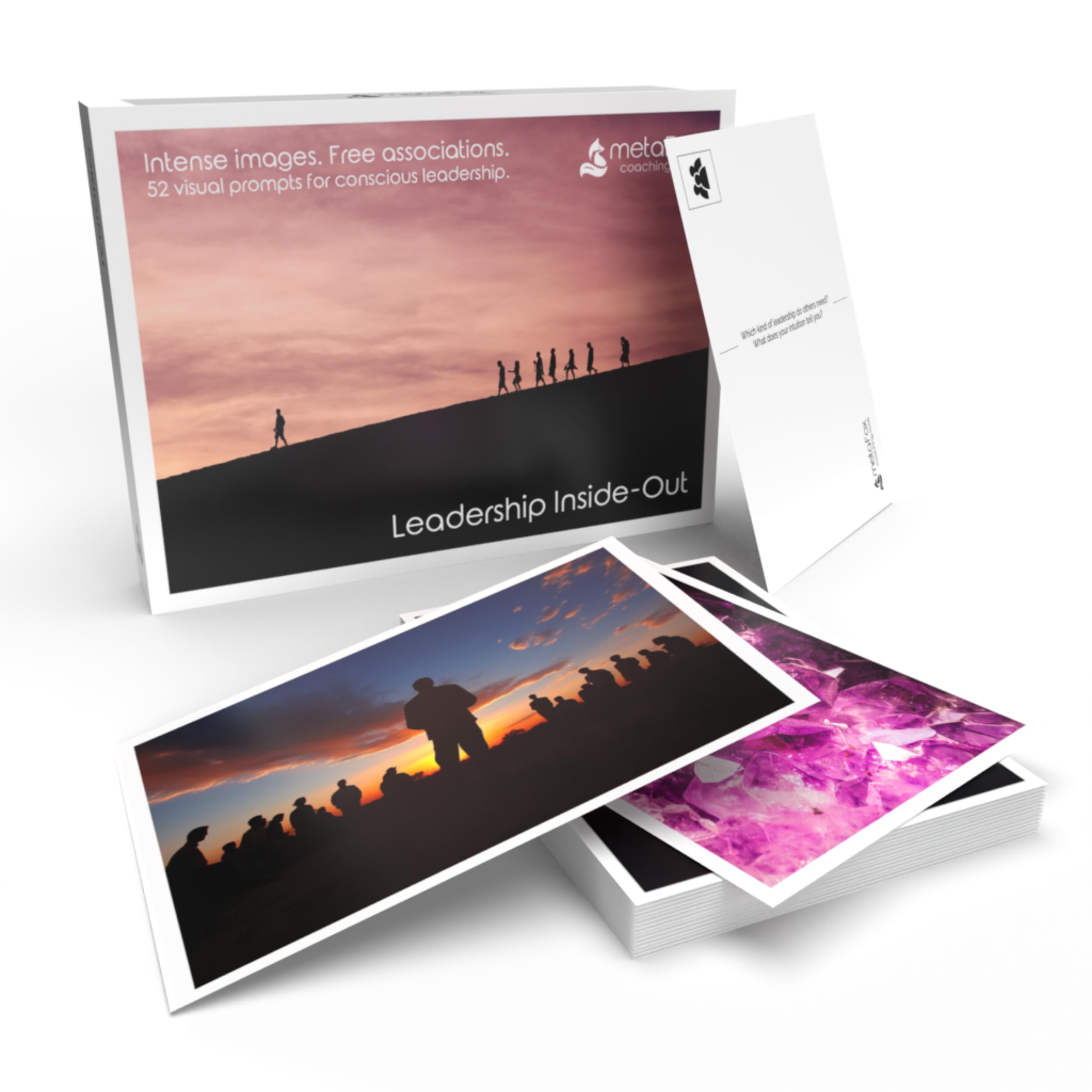 The metaFox deep pictures cards “Leadership Inside-Out” for Conscious Leadership Development & Team Building Tool | 52 Motivational, Reflection, Affirmation & Coaching Cards for Leadership Training