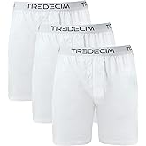 TREDECIM Men’s Organic Cotton Classics Knit Boxers Shorts Comfort Relaxed Underwear 3 Pack