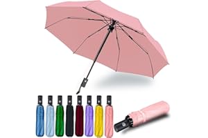 MRTLLOA 42/49 Inch Compact Windproof Travel Umbrella for Rain, Lightweight, Portable, Automatic, Strong, Waterproof Folding Umbrellas for Women, Men and Teenagers