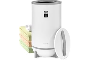 SereneLife Towel Warmer & Blanket Warmer, Single Touch Hot Towel Warmer with LED Ring, Timer, Auto Shut Off, 21.5" Bathroom T