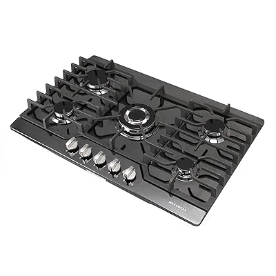METAWELL 30" Black Titanium Built-in 5 Burners Natural Gas Cooktop