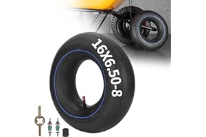 RUTU 16x6.50-8 16x650-8 16x7.5-8 Inner Tube with TR13 Straight Vavle and Installation Accessories for ATV Quad 4 Wheeler Golf Cart Tractor Lawn Mower Tillers Railers Wheelbarrow Utility Trailer