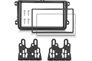 NuIth Double DIN Radio Dash Kits for 2006-2018 Volkswagen Jetta/GLI/Passat/CC/Tiguan/Scirocco, Double Din Radio Mount Housing