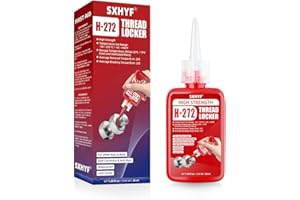 SXhyf Thread Locker Red 272, Lock Tight Nuts and Bolts, Threadlocker High Strength, Metal Glue, for Lock and Seal Fasteners, Metals and Screw, Permanent, Prevent Rust and Corrosion(1.69Fl Oz/50ml)