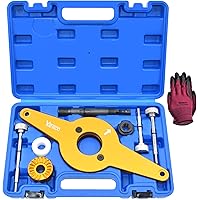 Yuesstloo Vibration Damper Holding Tool Crankshaft Pulley Removal Shock Absorber, Compatible with Audi Seat Skoda VW 1.8 2.0 