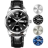Taxau Mens Watches Large Face Casual Watches for Men Luxury Analog Quartz Men's Wrist Watch Classic Waterproof Mens Dress Watch with Day Date Luminous Relojes para Hombre