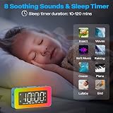 AFEXOA Alarm Clock for Kids Digital Clock with 8 RGB Night Lights view 2