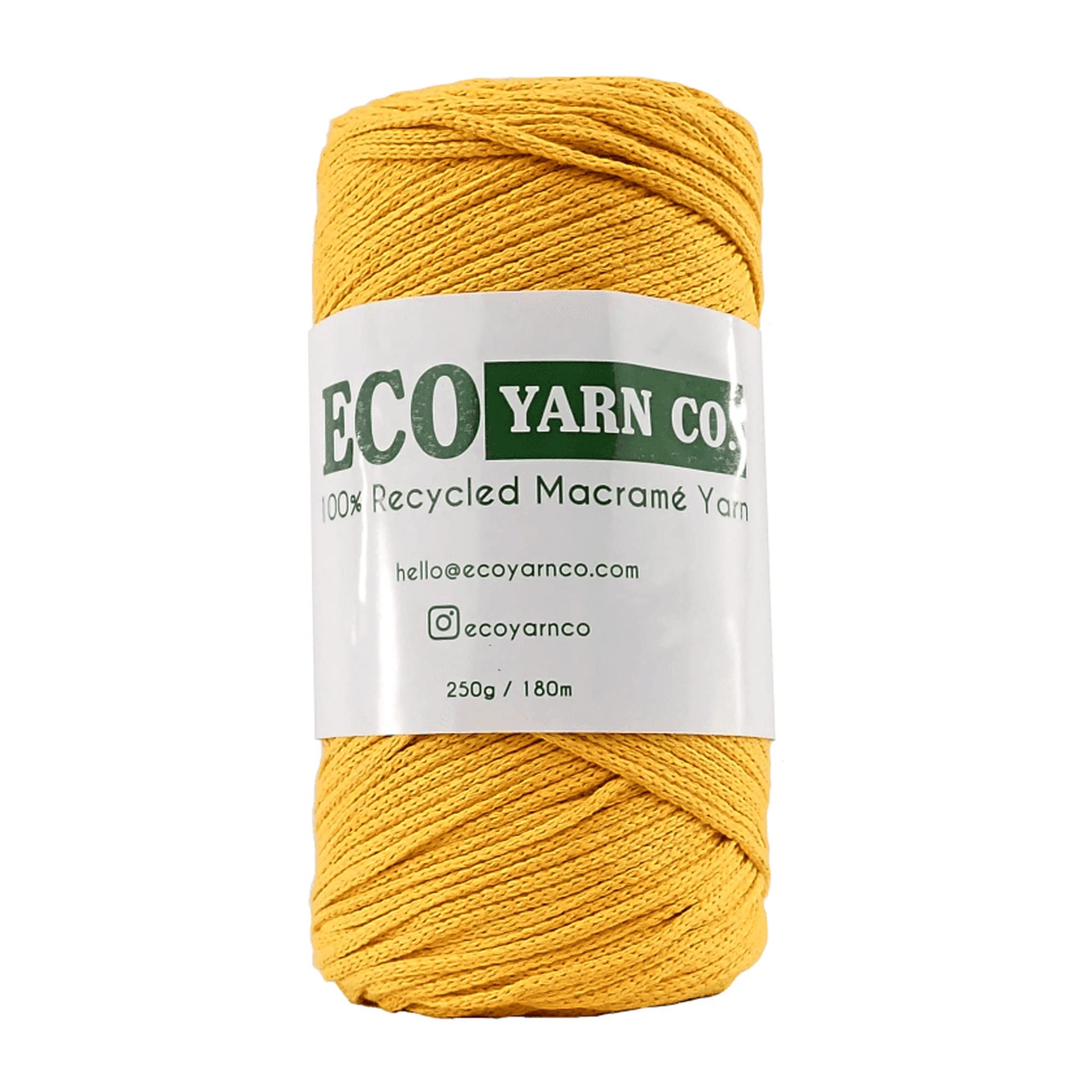 Mustard Cotton/Polyester Macrame Yarn, 180m (250g) — image 1