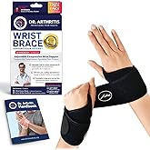 Doctor Developed Premium Copper Lined Wrist Support/Wrist Brace/Hand Support/Strap & Doctor Handbook— Relieve Wrist Injuries,