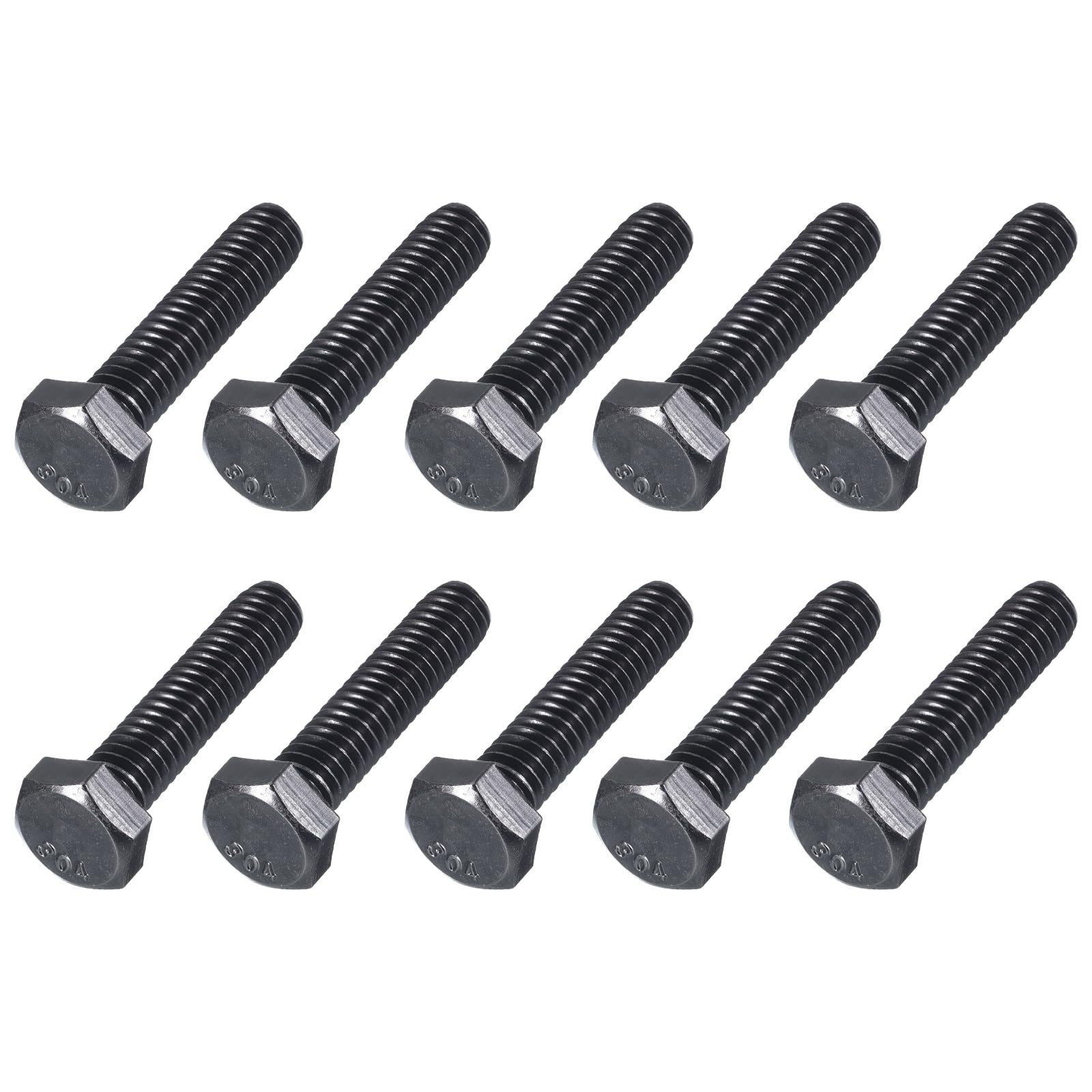 METALLIXITY Hex Head Bolts (5/16-18 x 1-1/4") 10Pcs, 304 Stainless Steel 18-8, Fully Threaded, External Hex Drive, Hex Head Screw Bolt, Black Oxide โ image 1