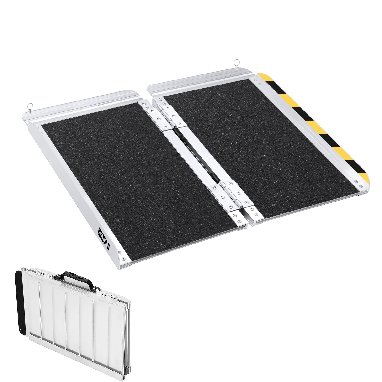 Capacity Portable Ramp Set Mua 2FT Aluminum Wheelchair Ramp, 600 lbs Capacity, Non-Skid Surface ...