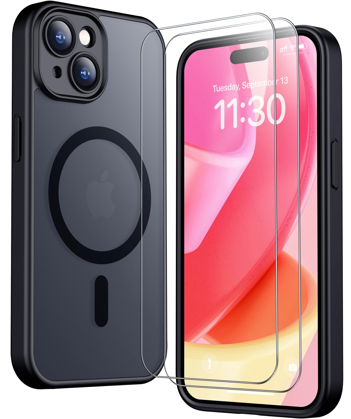 SPIDERCASE Magnetic for iPhone 15 Case, Black