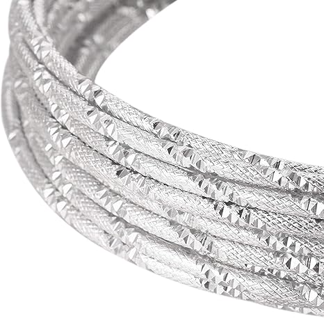 Amazon Co Jp Benecreat 全長10m線径2mm彫刻テクスチャアルミ線 銀色アルミワイヤー ジュエリー作り ビーズ ペンダント 手工芸 ホーム キッチン