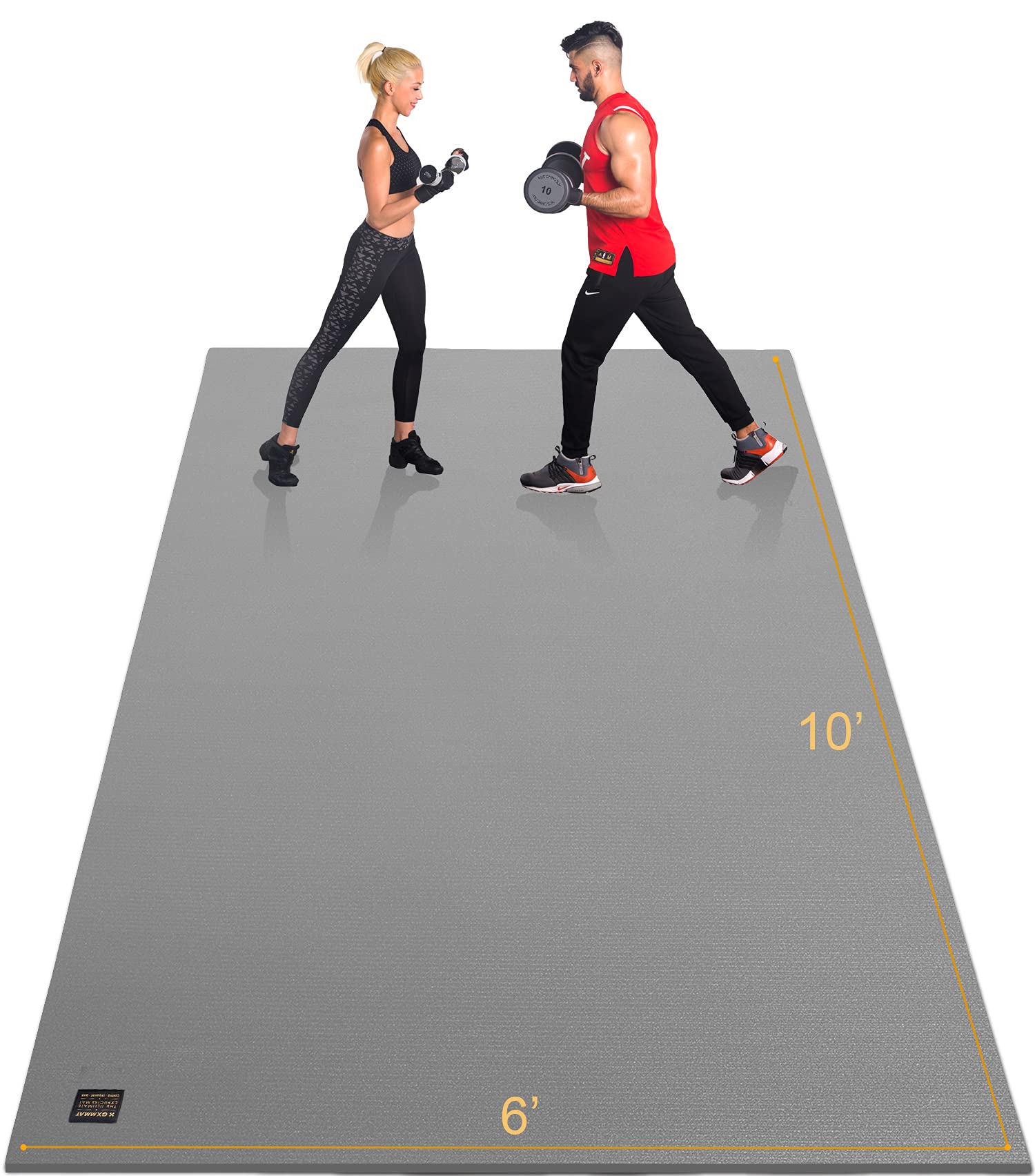 Photo 1 of GXMMAT Extra Large Exercise Mat 16'x6'/12'x6'/10'x6'/8'x6'(7mm), Extra Wide Workout Mats for Home Gym Flooring, Non-Slip Thick Durable Cardio Mat for MMA,Plyo,Jump Rope,Weights,Fitness,Shoe-Friendly